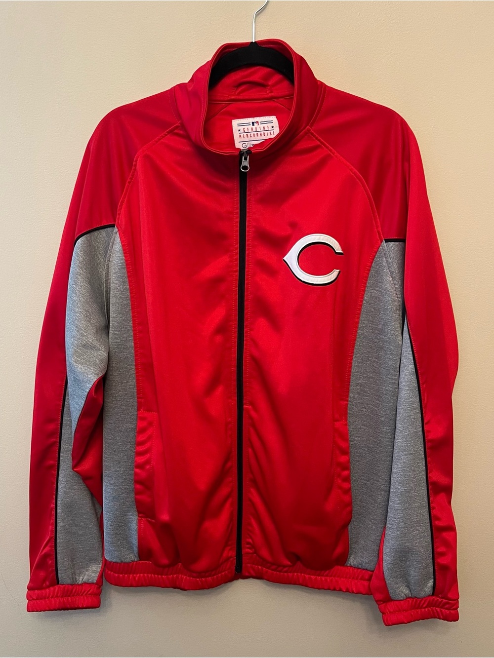 Cincinnati Reds Full Zip Track Jacket MLB Genuine Merchandise Men's Size Large